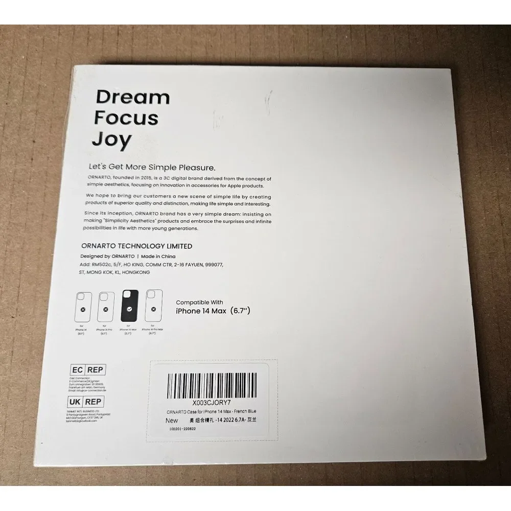 iPhone 14 Max‎ French Blue Case and Screen Protector New